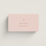 "Charleston" - Place Cards in Blush by Megan Davis - Front with Free Guest Printing