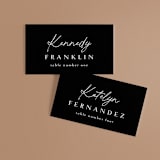 "A formal request" - Place Cards in Jet by Lea Delaveris - Front with Free Guest Printing