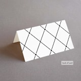 "Symphony" - Place Cards in Pearl by Jackie Mangiolino - Folded Back of Card
