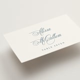 "Empire" - Place Cards in Dusty Blue by Jennifer Postorino - Detail