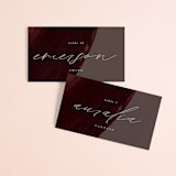 "Garnet" - Place Cards in Walnut by Olivia Kanaley Inman - Front with Free Guest Printing