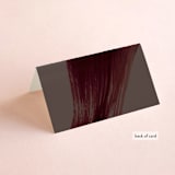 "Garnet" - Place Cards in Walnut by Olivia Kanaley Inman - Folded Back of Card