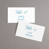 "darby" - Place Cards in Azure by Kelly Watkins - Front with Free Guest Printing
