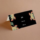 "Kota" - Place Cards in Onyx by Nazia Hyder - Folded with Free Guest Printing
