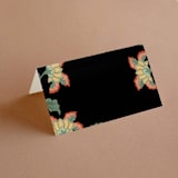"Kota" - Place Cards in Onyx by Nazia Hyder - Blank front