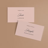 "Modern Squares" - Place Cards in Flamingo by FRANI - Front with Free Guest Printing