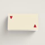 "Red Hearts" - Place Cards in Champagne by Helena Vitto - Blank front