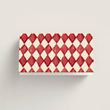"Red Hearts" - Place Cards in Champagne by Helena Vitto - Folded Back of Card