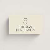"Floral Emblem" - Place Cards in Cream by Baumbirdy - Front with Free Guest Printing
