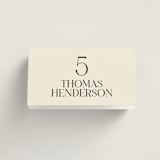 "Floral Emblem" - Place Cards in Cream by Baumbirdy - Folded with Free Guest Printing