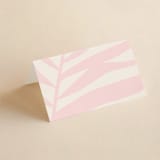 "The Palm" - Place Cards in Flamingo by Pixel and Hank - Blank front