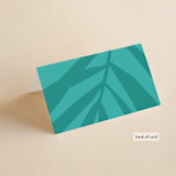 "The Palm" - Place Cards in Flamingo by Pixel and Hank - Folded Back of Card