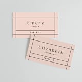 "The Grid" - Place Cards in Rosebud by Mansi Verma - Front with Free Guest Printing