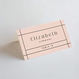 "The Grid" - Place Cards in Rosebud by Mansi Verma - Folded with Free Guest Printing