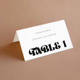 "boba" - Place Cards in Onyx by Up Up Creative - Folded with Free Guest Printing