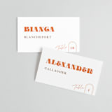 "Rory" - Place Cards in Rust by Alaina Cherup - Front with Free Guest Printing