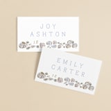 "Rocky Seaside Frame" - Place Cards in Ocean by Shiny Penny Studio - Front with Free Guest Printing