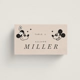 "Disney's Retro Mickey Mouse and Minnie Mouse" - Place Cards in Retro by Sumak Studio - Front with Free Guest Printing