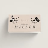 "Disney's Retro Mickey Mouse and Minnie Mouse" - Place Cards in Retro by Sumak Studio - Folded with Free Guest Printing