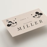 "Disney's Retro Mickey Mouse and Minnie Mouse" - Place Cards in Retro by Sumak Studio - Detail