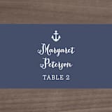"Down by the Sea" - Place Cards in Marine by Sandra Picco Design - Detail