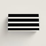"Modern Classic Names" - Place Cards in Onyx by Emily Betts - Folded Back of Card