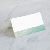 "Painted Sea" - Place Cards in Seafoam by Hooray Creative - Blank front