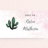 "Cacti" - Place Cards in Rose Crystal by Cass Loh - Detail