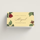 "Enchanted Rose from Disney's Beauty & The Beast" - Place Cards in Mimosa by Leah Bisch - Folded with Free Guest Printing