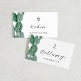 "Painted Cacti" - Place Cards in Cactus by Olivia Raufman - Front with Free Guest Printing