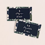 "Floral Edged Frame" - Place Cards in Royal by Alethea and Ruth - Front with Free Guest Printing