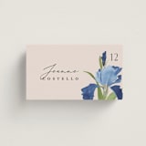 "Irises" - Place Cards in Natural by Everett Paper Goods - Flat with Guest Name Printing
