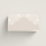 "Lace Trim" - Place Cards in Cream by Kristen Smith - Folded with No Printing