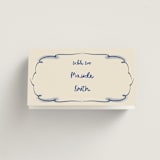 "Santa Catalina" - Place Cards in Marseille Blue by Ani Somi - Folded with Free Guest Printing
