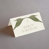 "1081" - Place Cards in Blush by GeekInk Design - Folded with Free Guest Printing