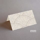 "1081" - Place Cards in Blush by GeekInk Design - Folded Back of Card