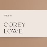 "Convergence" - Place Cards in Cream by Annie Lowe - Detail