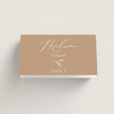"Belle Rose" - Place Cards in Buttercream by Claudia Orengo - Folded with Free Guest Printing