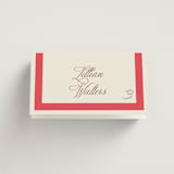 "Montauk" - Place Cards in Berry by Megan Davis - Folded with Free Guest Printing