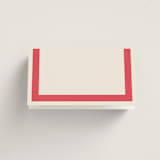 "Montauk" - Place Cards in Berry by Megan Davis - Folded Back of Card