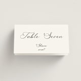 "Poem" - Place Cards in Snow by Maja Cunningham - Folded with Free Guest Printing