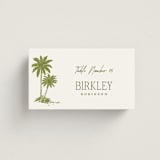 "West Coast Toile" - Place Cards in Palm by Jenna Holcomb - Front