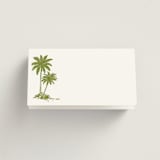 "West Coast Toile" - Place Cards in Palm by Jenna Holcomb - Blank Front