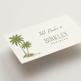 "West Coast Toile" - Place Cards in Palm by Jenna Holcomb - Detail