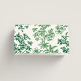 "Tropical Toile" - Place Cards in Jade by Jenna Holcomb - Folded Back of Card