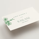 "Tropical Toile" - Place Cards in Jade by Jenna Holcomb - Detail