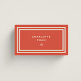"Racquet" - Place Cards in Verona Sunset by Megan Davis - Front with Free Guest Printing