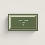 "Racquet" - Place Cards in Fern by Megan Davis - Front