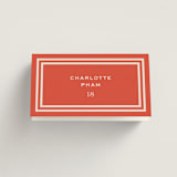 "Racquet" - Place Cards in Verona Sunset by Megan Davis - Folded with Free Guest Printing