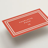 "Racquet" - Place Cards in Verona Sunset by Megan Davis - Detail